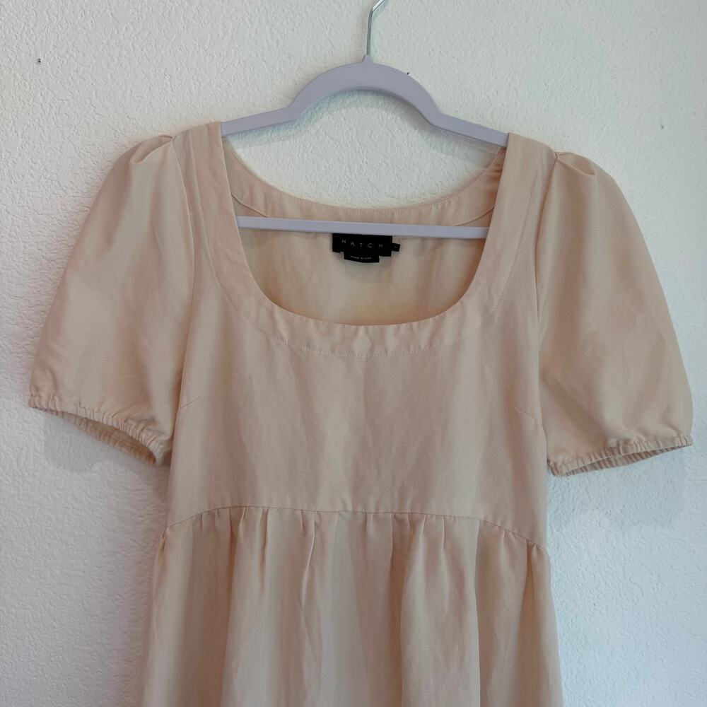 Hatch Maternity linen Dress Tisha Ruffle Hem Midi Dress Small (2-4) Ivory cream - Picture 7 of 10